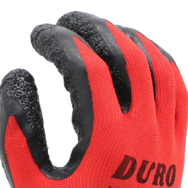 Duro Crinkle Latex Rubber Hand Coated Safety Work Gloves for Men Women General Multi Use Construction Warehouse Gardening Assembly Landscaping