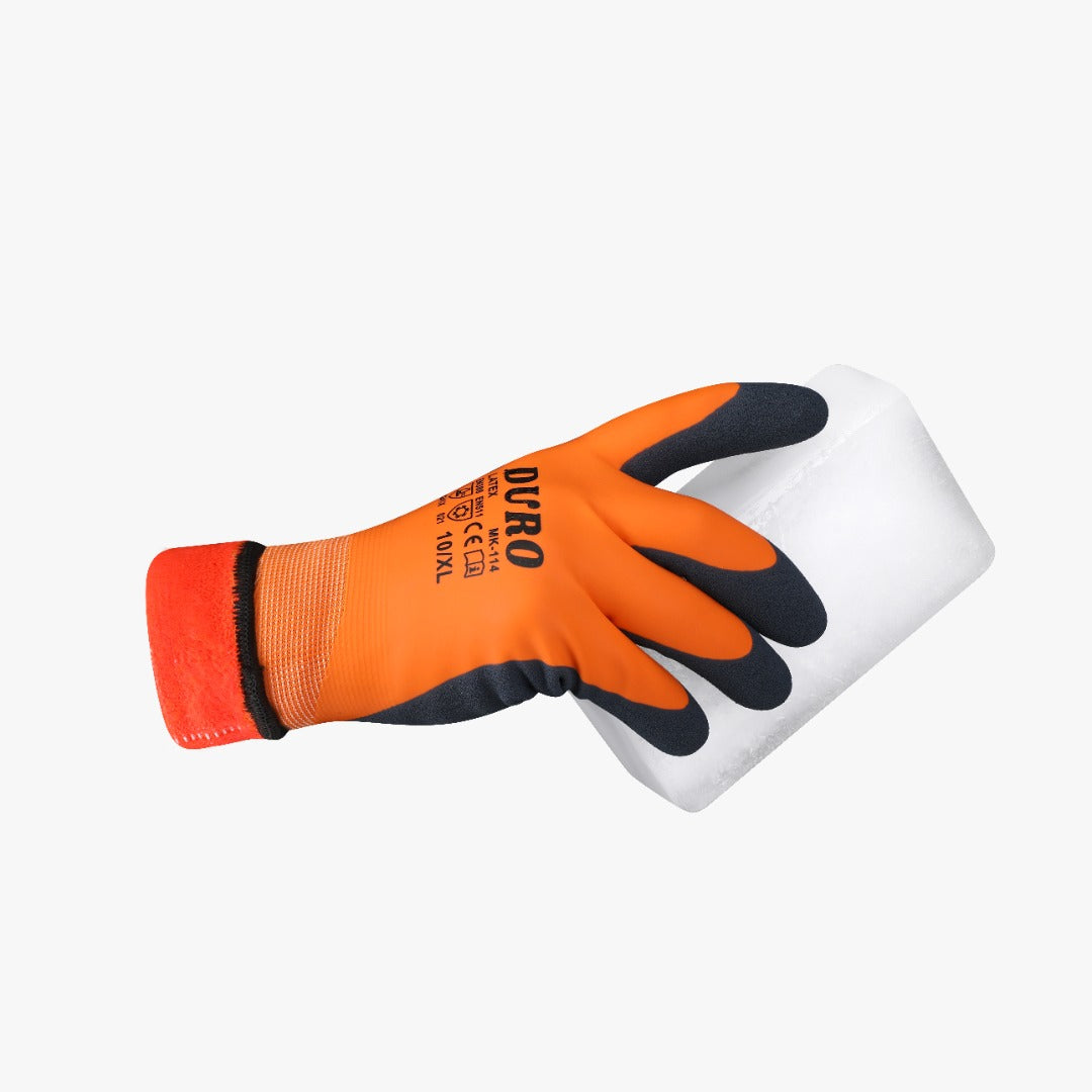 Winter Work Gloves Thermo Lined Double Coated Waterproof Safety Gloves 2 Pairs