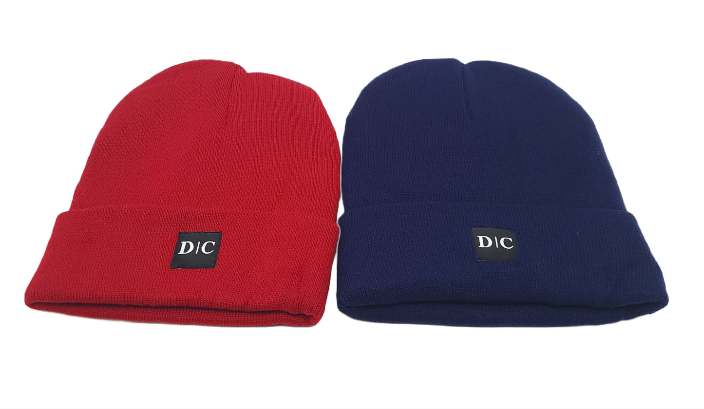 Duro Clothing Beanie Hats for Men and Women Knit Cuffed and Black DC Patch