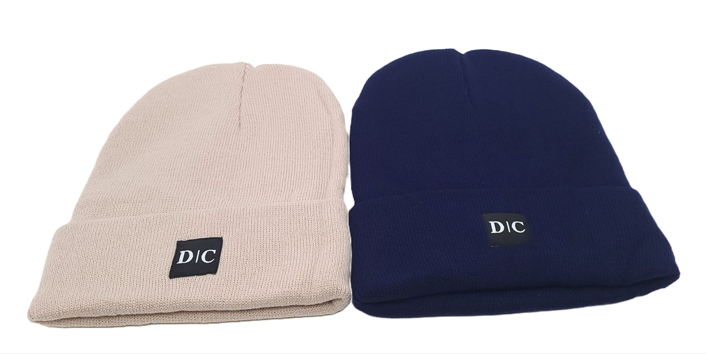 Duro Clothing Beanie Hats for Men and Women Knit Cuffed and Black DC Patch