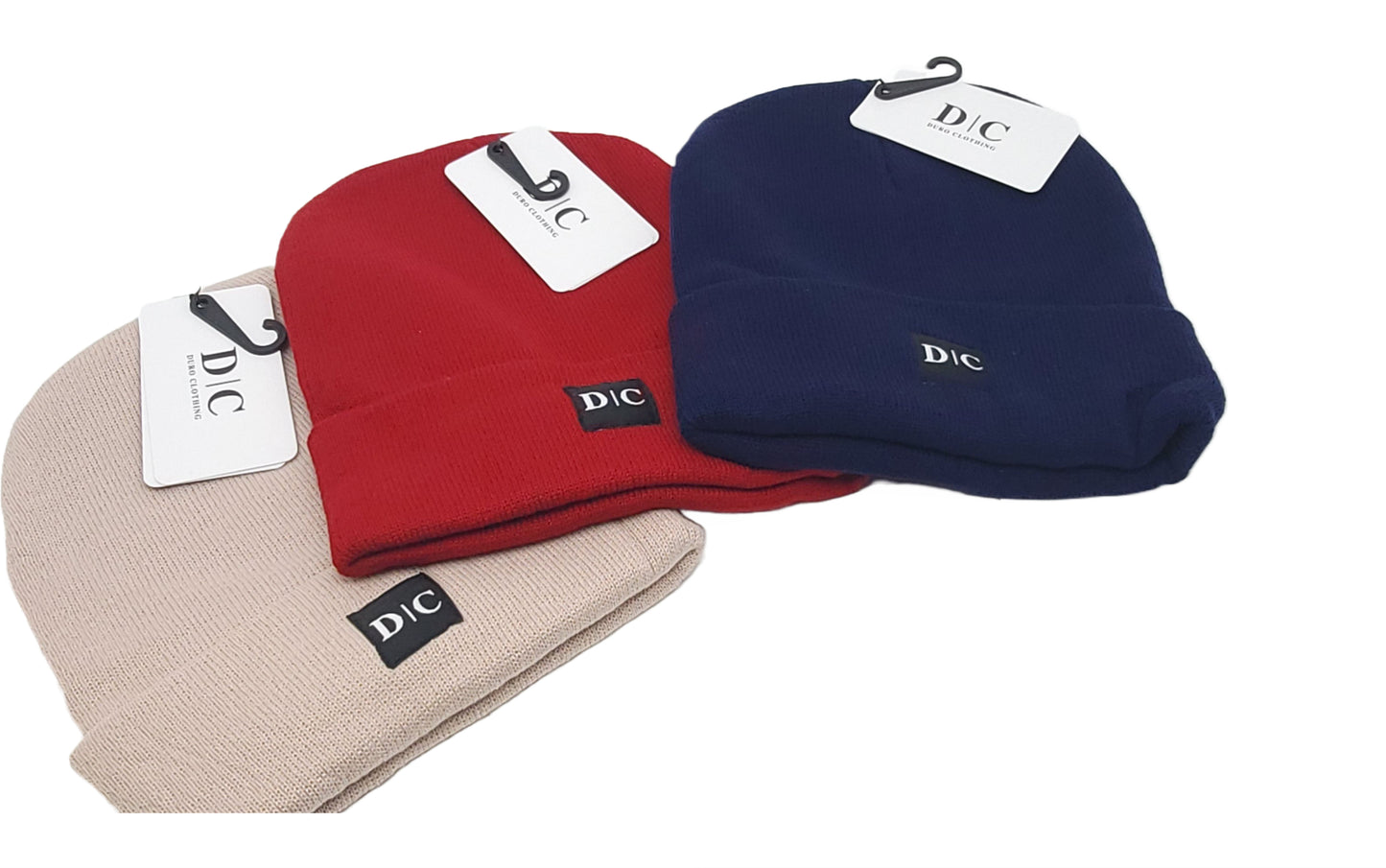 Duro Clothing Beanie Hats for Men and Women Knit Cuffed and Black DC Patch